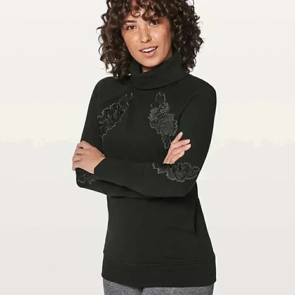 Lululemon Embroidered To You Tunic black pullover long sleeve pullover hoodie 4 - Picture 1 of 4